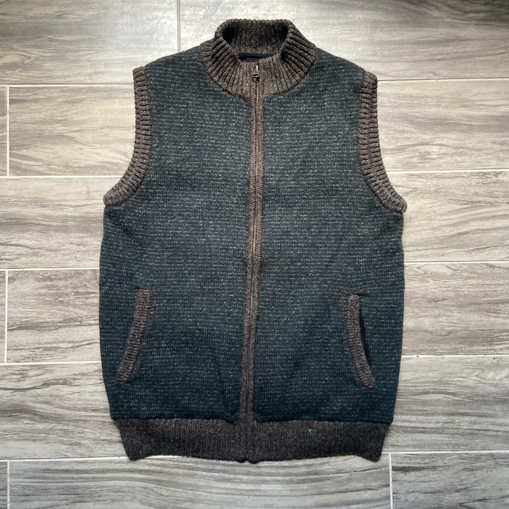 Pendleton Charcoal and Taupe Wool Vest